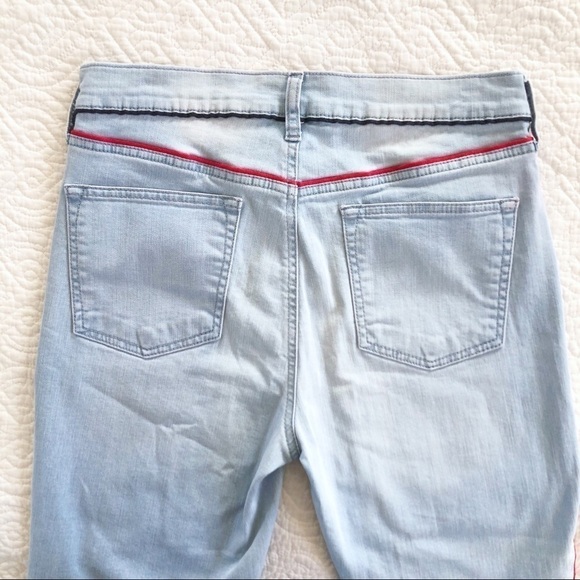 BCBGeneration Red Piped Skinny Stretch Blue Jeans - Picture 8 of 8